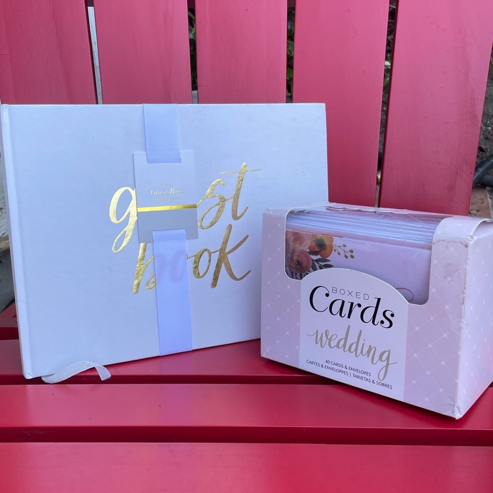 Wedding Items 60 Page Guest Book + 40 Piece Boxed Cards NEW